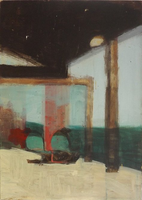 Space, Time and Architecture. Acrylic on MDF. 610mm x 410mm