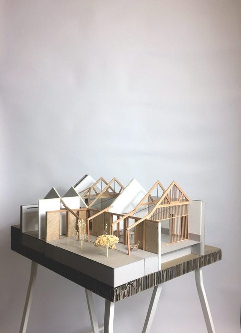 A 1:20 model was made of the most complicated corner of the complex. Credit: Clementine Blakemore Architects