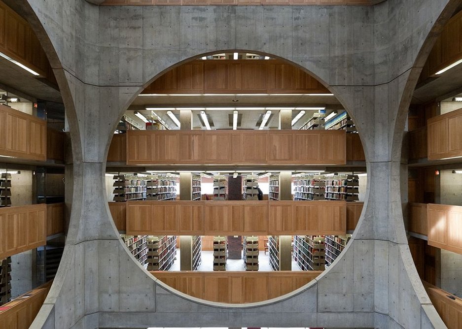 Library, Phillips Exeter Academy, Exeter, New Hampshire, Louis Kahn, 1965-72