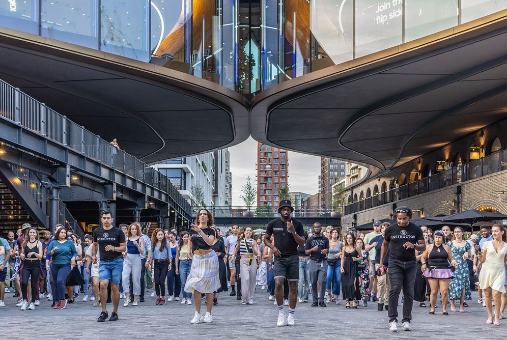 Coal Drops Yard looking north to Alison Brooks Architects Cadence building