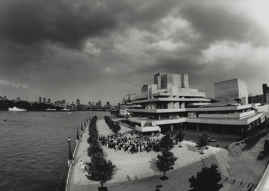 Rehearsals on the river walk, 1976.