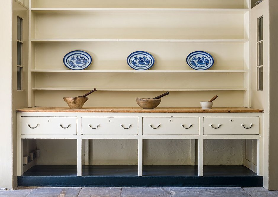 The dresser in the Soane Museum's front kitchen.
