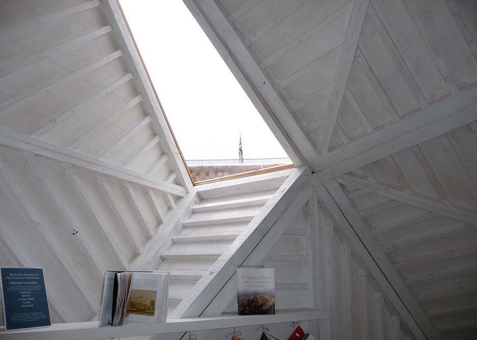 Interior of the Edinburgh Pavilion - how timber wants to work.