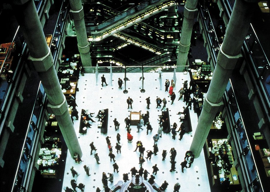 View down the central atrium into 'The Room'.