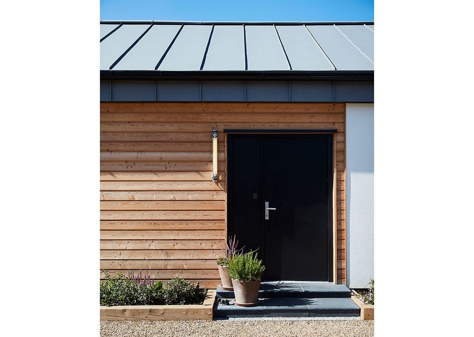 The front door of Enhabit's Healthy House in Richmond. The house is designed to be sealed from external pollutants.