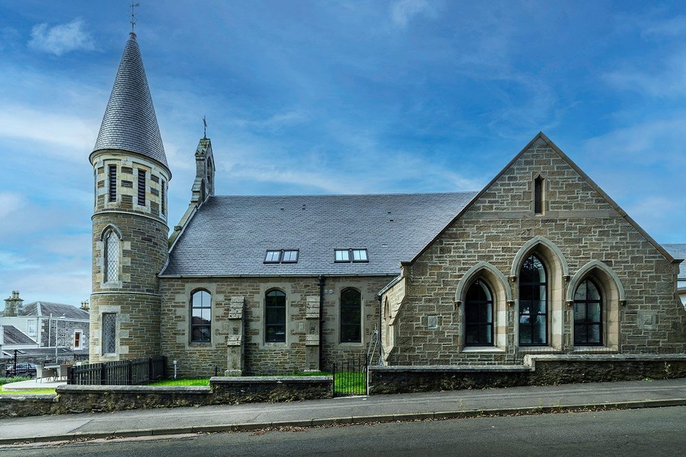 The former church building is now made up of two, two-bedroom and two, three-bedroom apartments.