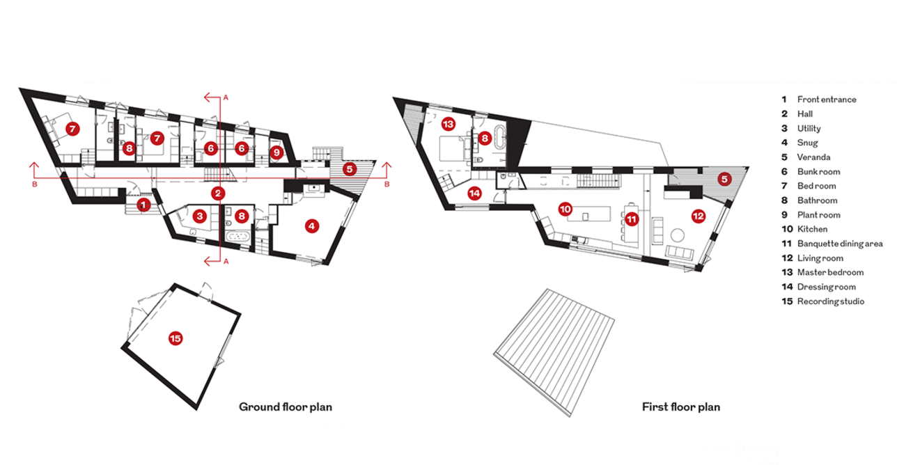 Ground floor and First floor plan