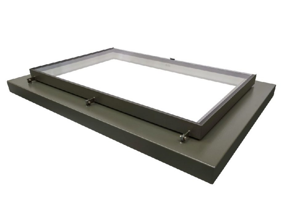 The Conservation Plateau rooflight is fronted with silicone to resemble putty, has exposed hinge posts and glazing clips making it suitable for sensitive schemes.