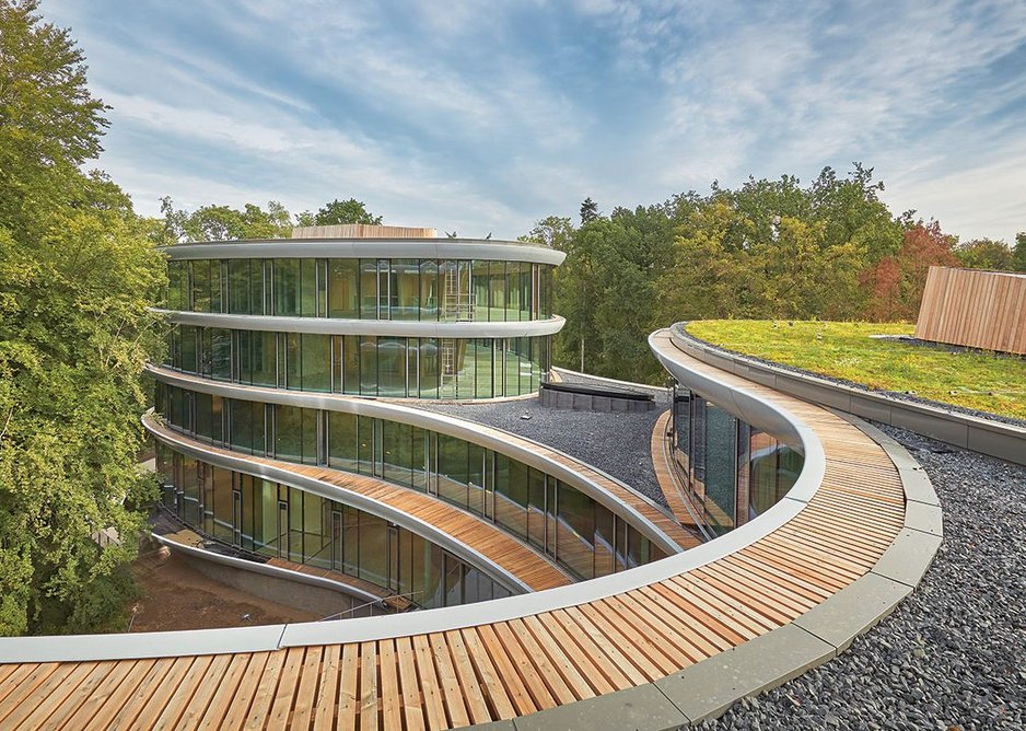 ‘A wooden cathedral’ is how architect Thomas Rau describes the new super-green Triodos HQ near Utrecht which could be dissassembled and rebuilt elsewhere.