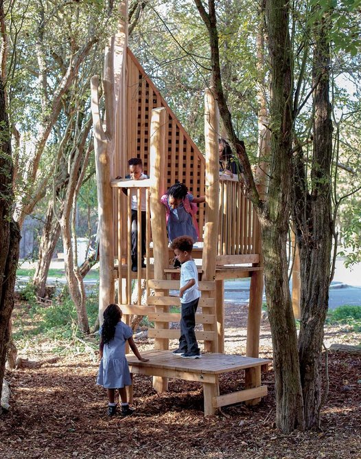 Tree house, part of a new woodland adventure walk.