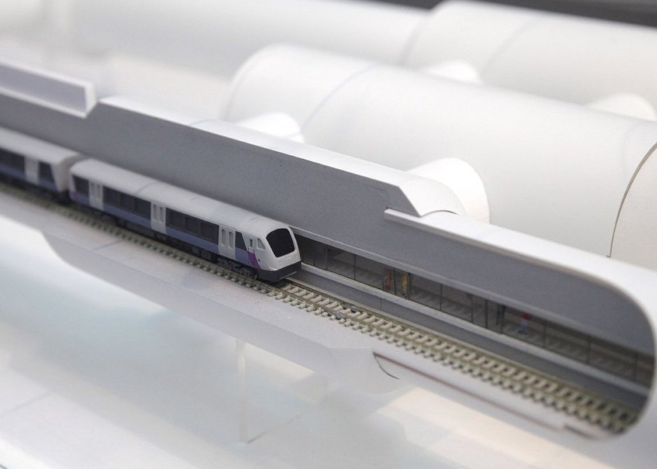 Scale model of Elizabeth line train
