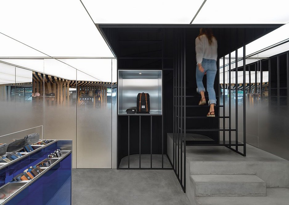 One of Linehouse’s retail store designs for Herschel Supply, this one the Tokyo branch in Shibuya.