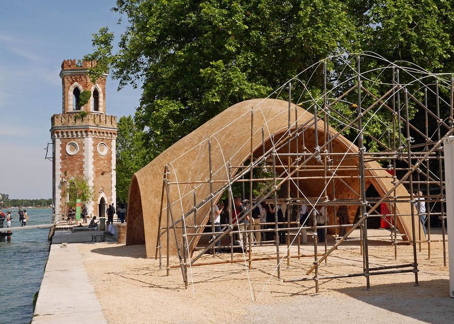 Norman Foster Foundation's African Droneport built on the Arsenale quayside.