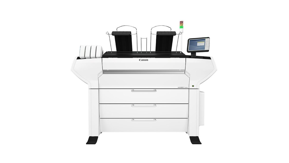 Canon colorWAVE T65: easy, highly productive colour printing of technical drawings and designs, with updated security features.