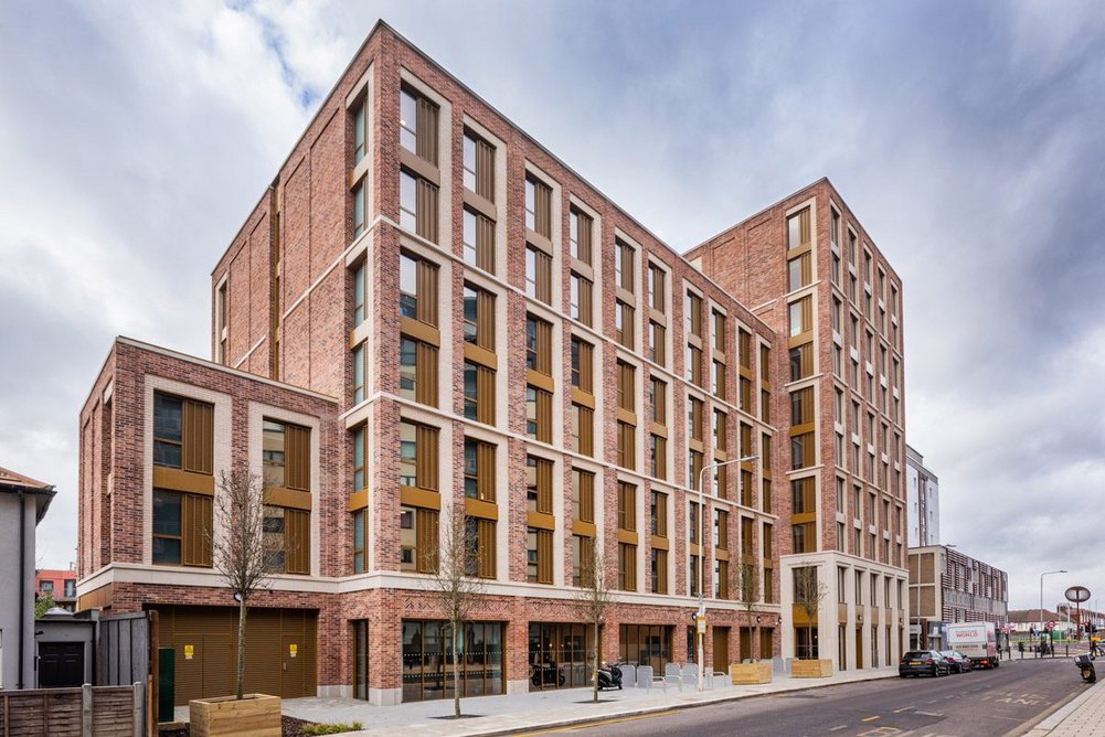 The Valentine in Gants Hill in the London Borough of Redbridge is a brick-clad 333-bed student accommodation scheme of over 10 storeys.