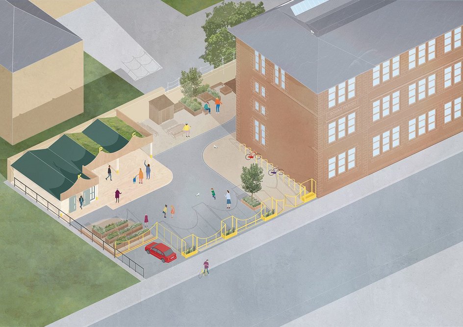 Visualisation  of the Kinning Park  Complex, based in an Edwardian sandstone  school.