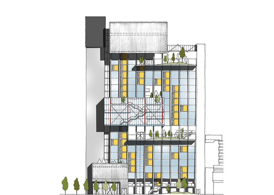 Architecture Initiative's feasibility study for converting an existing office building into a school.