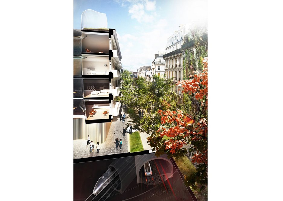 Living Cities proposal for Paris, section.