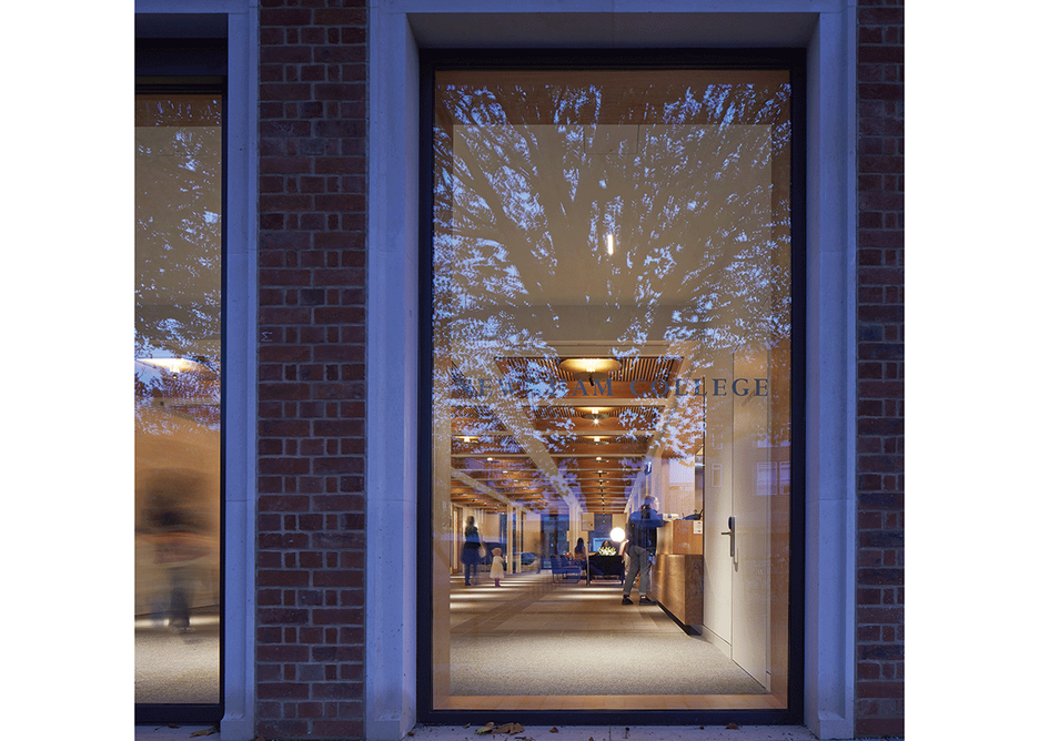 Glazing to the street gives views stretching back through the main reception area.