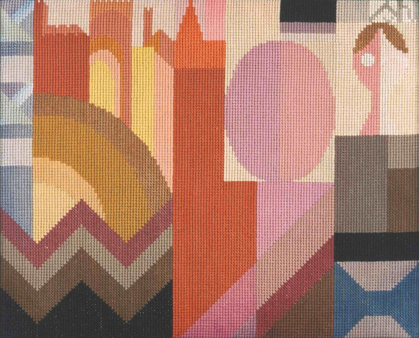 Embroidery by Sophie Taeuber-Arp, circa 1920. Private collection, on loan to the Fondation Arp, Clamart, France