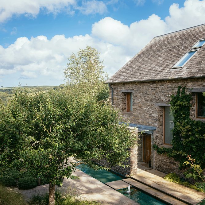 Cotswold Barn, the early project that defined McLean Quinlan’s approach mixing vernacular with modern elements. It has just been rephotographed to show clients how the practice’s buildings age well over time.