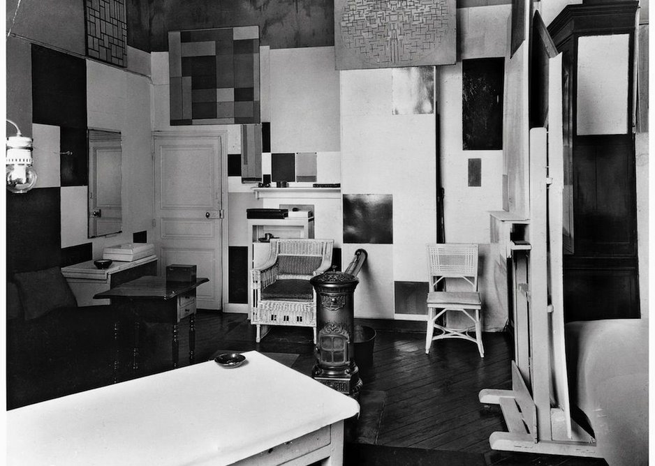 Mondrian's Paris studio in 1926.