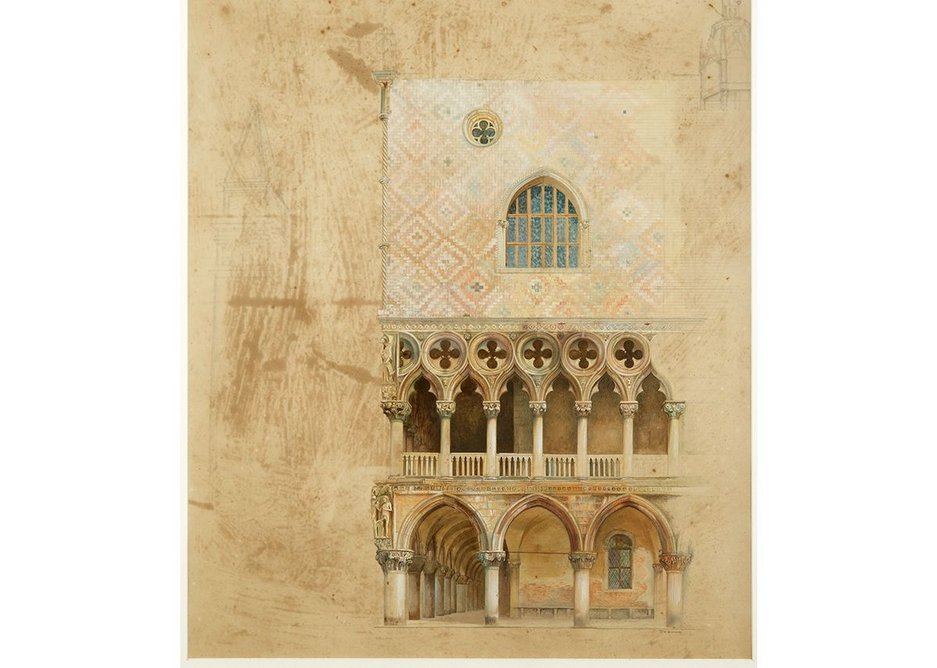 J.W.Bunney, South West Corner of the Doge's Palace, Venice 1871, Collection of the Guild of St George / Museums Sheffield