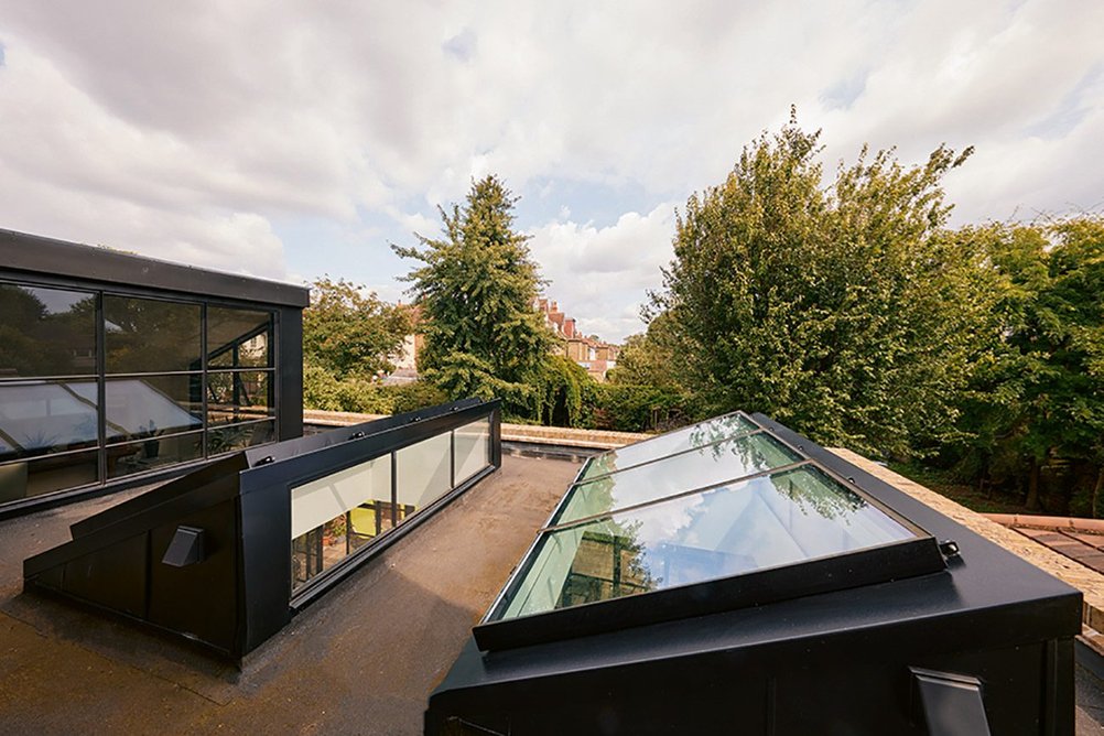 Conservation Plateau Rooflights are combined with vertical glazing units to improve light pentetration.