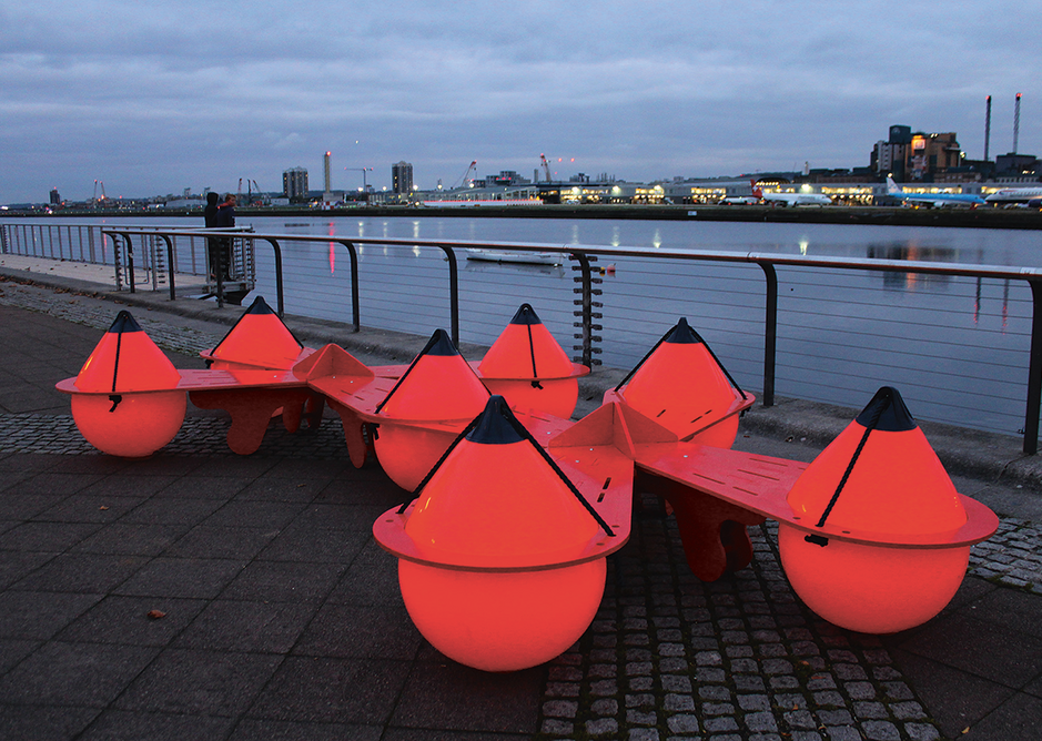 McCloy + Muchemwa love plastic (‘it’s our guilt’) so were delighted to be able to use these buoys for an NLA bench ‘The Buoys Are Back in Town’. And to fix them so simply they can be re-used in the future.