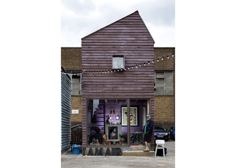 Sitting on concrete bases, panels for the shed were made on site and, like the cladding, erected with the help of volunteers.