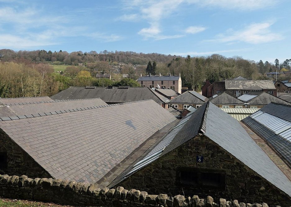 The mill in a rural setting with associated housing is characteristic of the Derwent Valley.