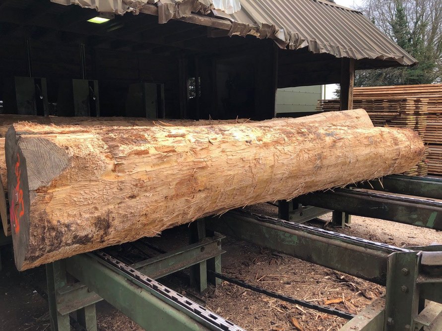 Ash flooring during manufacture at Sutton Timber.