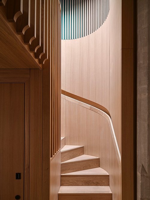 t Joinery, such as this new access stair, combines hand crafting and digital techniques.