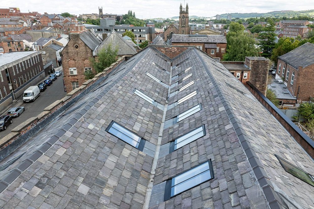Positioning of the new roof windows retains a memory of their predecessors.