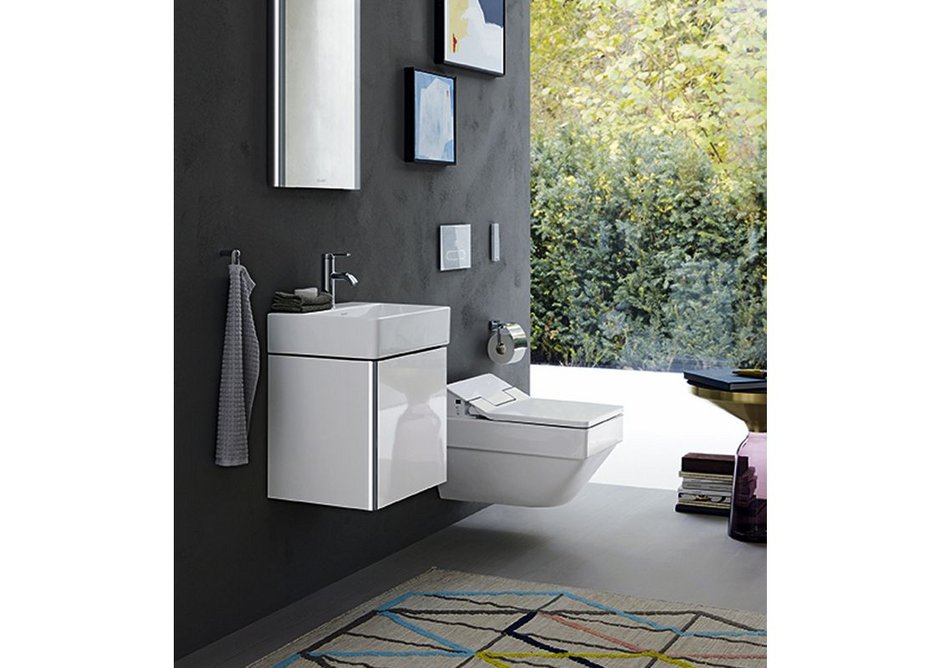 XSquare range from Duravit is ideal to complete an edgier look with the Stonetto shower tray.