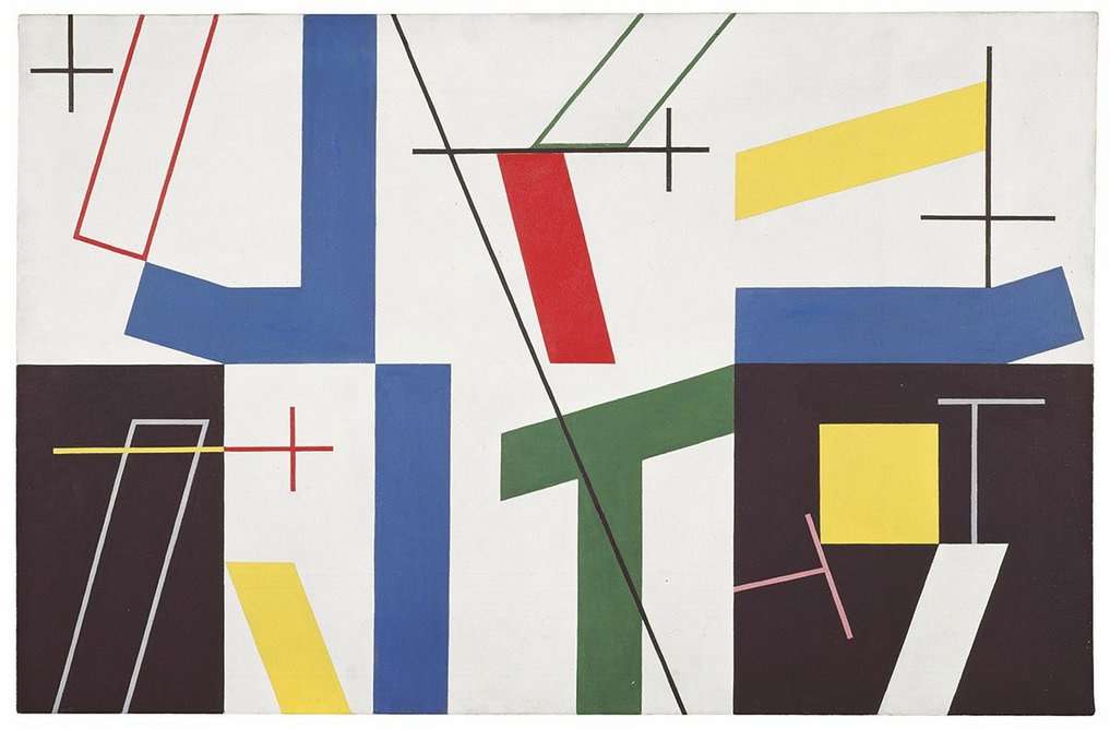 Six Spaces with Four Small Crosses by Sophie Taeuber-Arp, 1932. Kunstmuseum Bern. Gift of Marguerite Arp-Hagenbach
