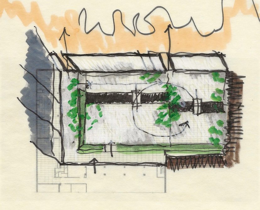 Analytical sketch of the Abby Aldrich Rockefeller Sculpture Garden, c.2018.