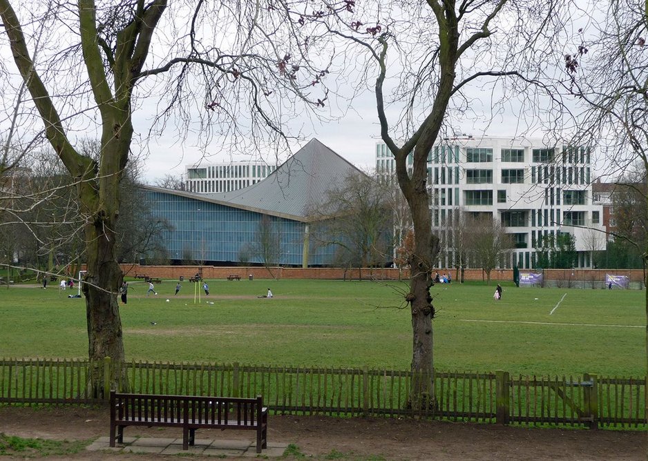 Seen from Holland House the Tent in the Park recedes while new blocks shout their presence.