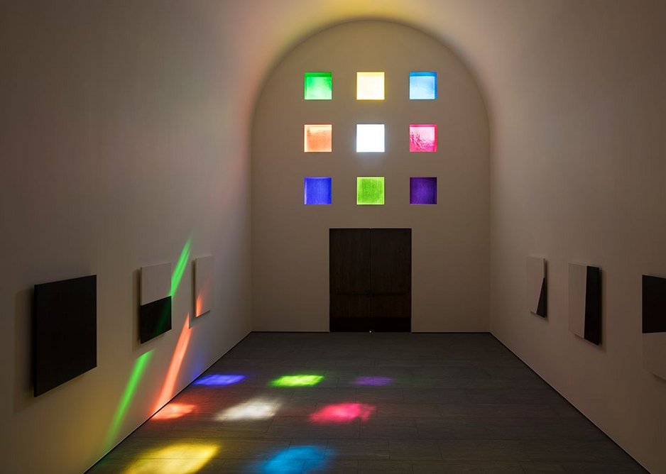 Interior of Ellsworth Kelly’s, Austin, facing south.