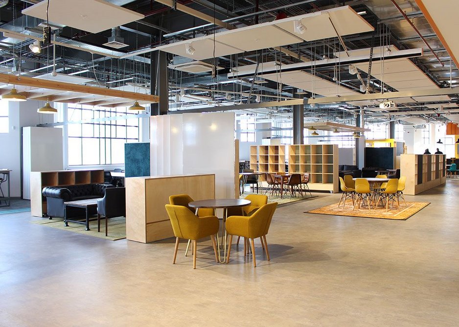 The co-working space at The Marlands Southampton designed by HPW Architects.