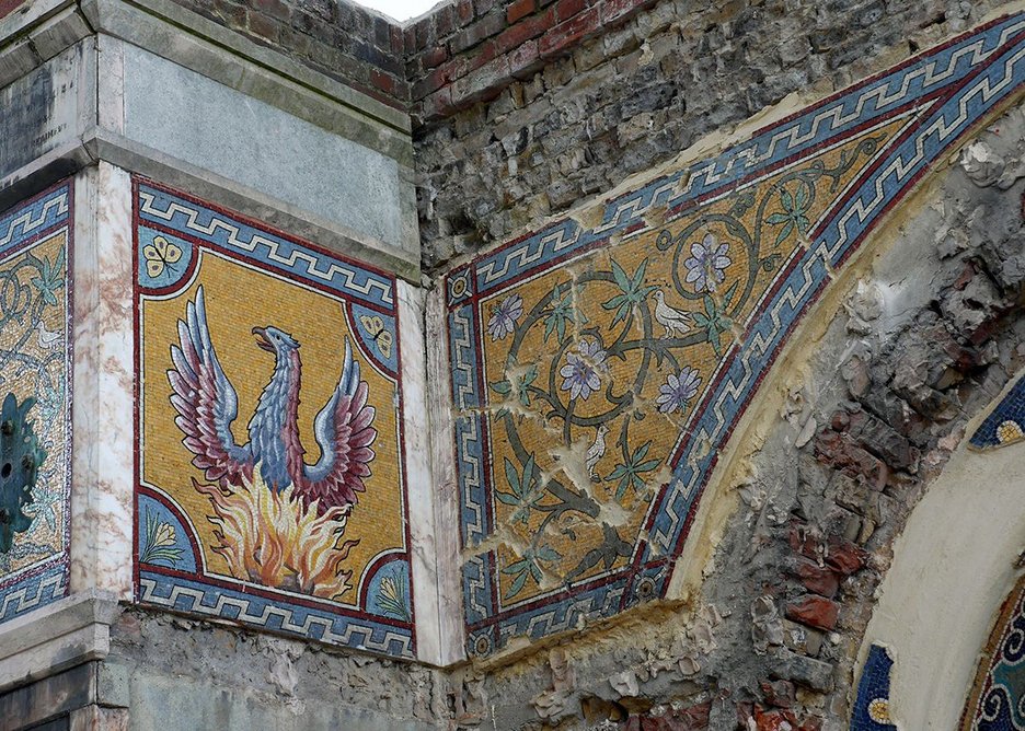 Work in progress: mosaics restored and stabilised.