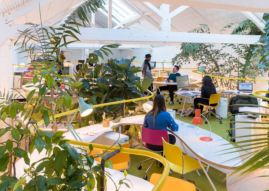 In the canopy: the upper working spaces at Second Home Holland Park.