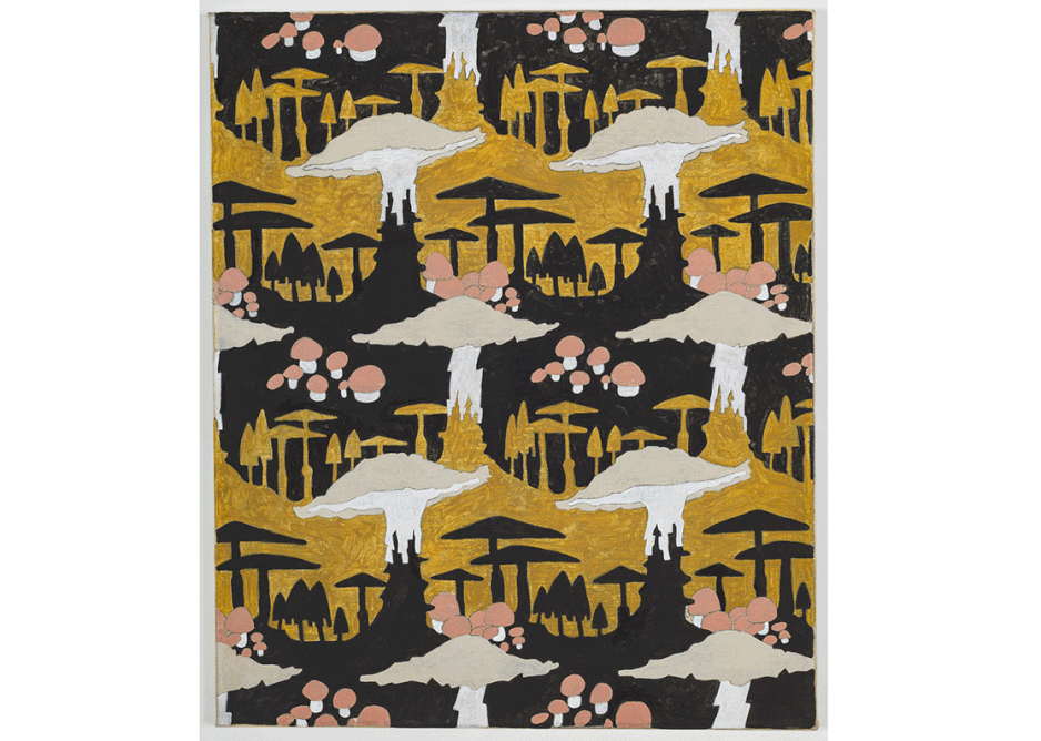 Alex Morrison, ‘Mushroom Motif’ (Black and Ochre), 2017, courtesy of the artist, care of L’inconnue Gallery, Montreal