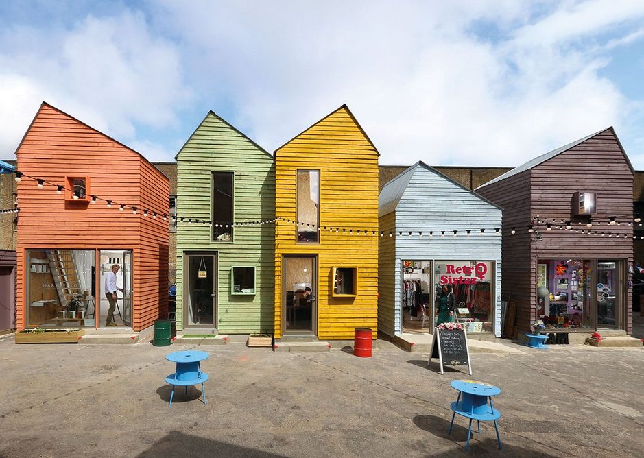 Turning the old car park into a 'place' for the short term, Jan Kattein Architects didn't redo the serviceable surfaces at the centre of Blue House Yard.