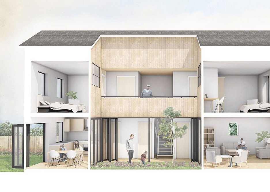 Gbolade Design Studio’s r-Home, which was shortlisted for the 2019 Sunday Times British Home Awards. Designed with a garden courtyard, the affordable house is intended to be flexible in terms of size and configurations.