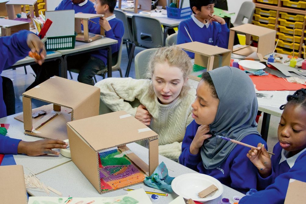 Claridge Way VR workshop, part of extensive collaborations with residents and other local stakeholders including in the local primary school with a play workshop