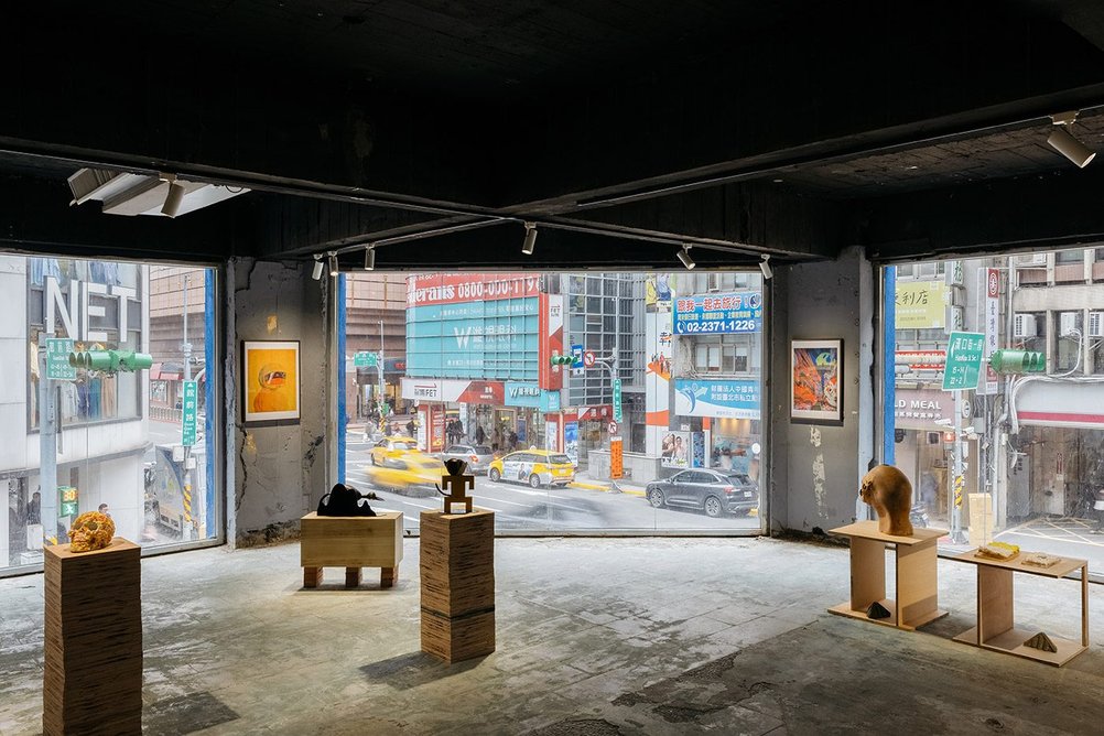 The first floor exhibition space at The Blue, Taipei, which may become a restaurant.