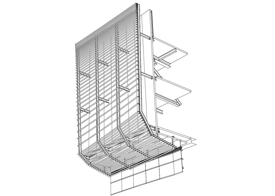 Cinema pipe facade diagram.