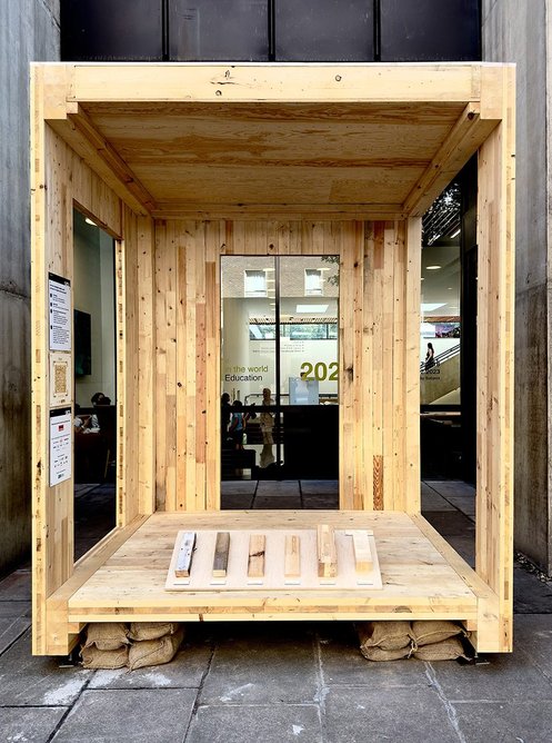 The CascadeUp pavilion takes up residence at UCL's Festival of Engineering, 2024.