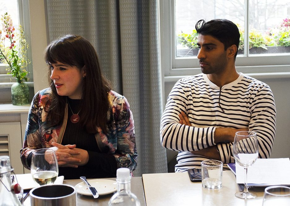 From left: Madeleine Kessler and Architecture Initiative architect Muneeb David.